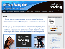 Tablet Screenshot of gothamswingclub.org